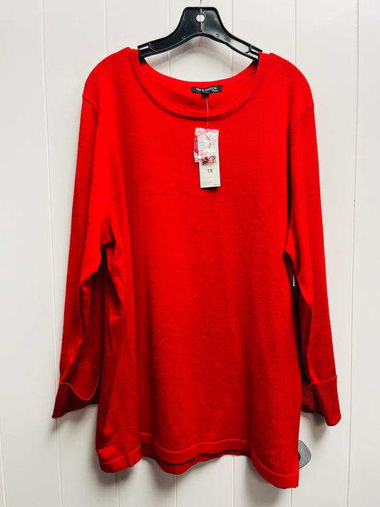 Sweater By tint & shadow In Red, Size: 1x