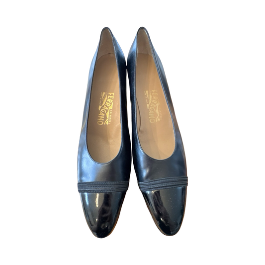 Shoes Luxury Designer By Ferragamo In Black, Size:11.5
