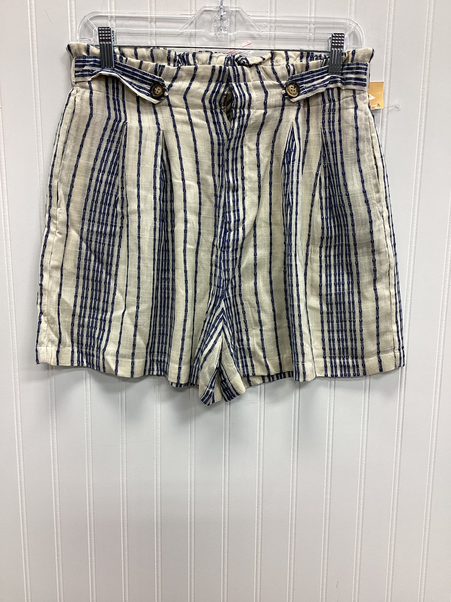 Shorts By En Creme In Blue & Cream, Size:L