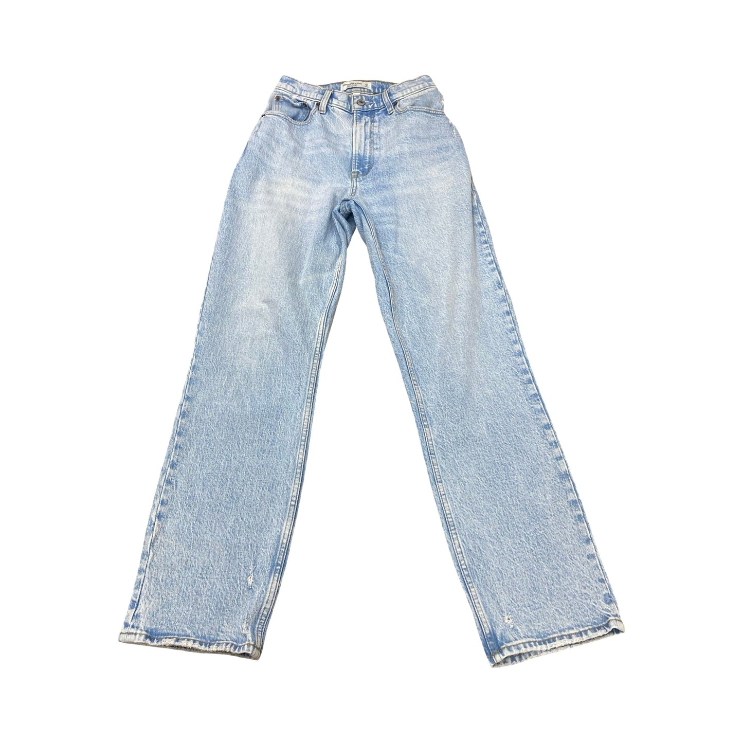 Jeans Straight By Abercrombie And Fitch In Blue Denim, Size:4
