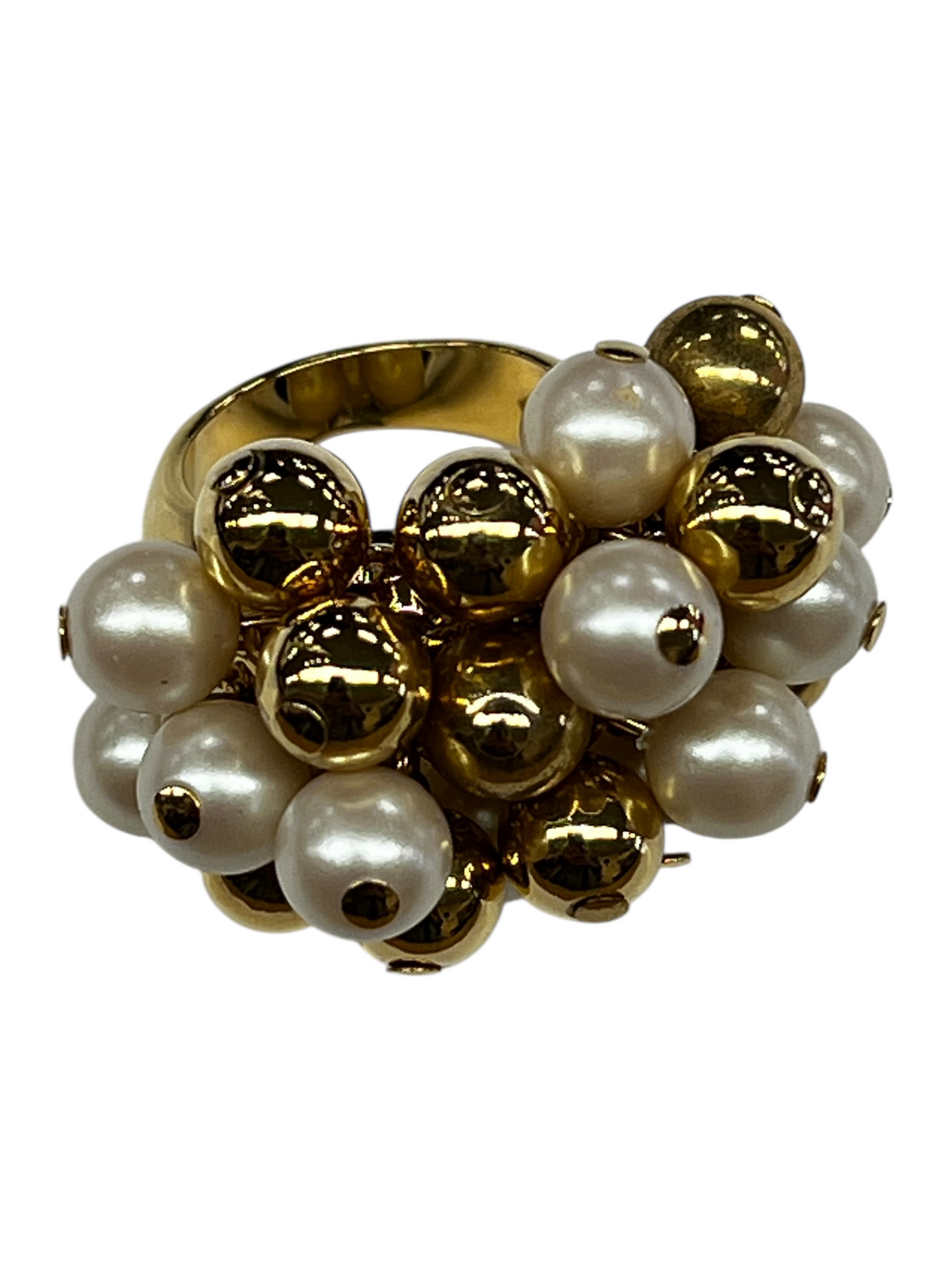 Ring Designer By Kate Spade In Gold & White, Size:6