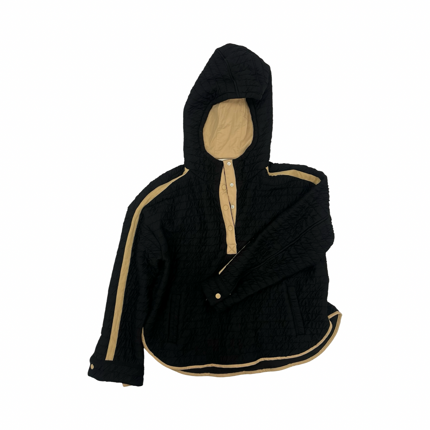Sweatshirt Hoodie By Doe & Rae In Black & Brown, Size:M