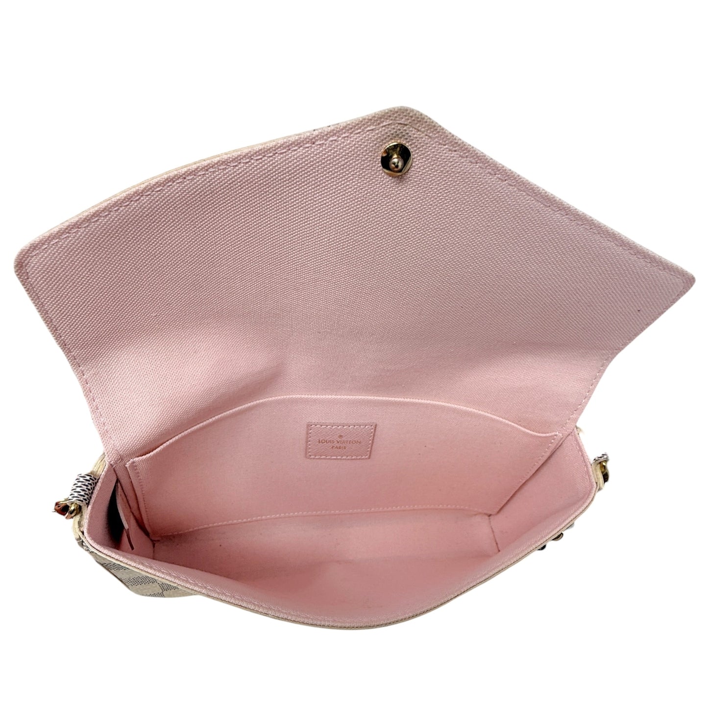 Pochette Félicie In Damier Azur Canvas Luxury Designer By Louis Vuitton, Size: Small