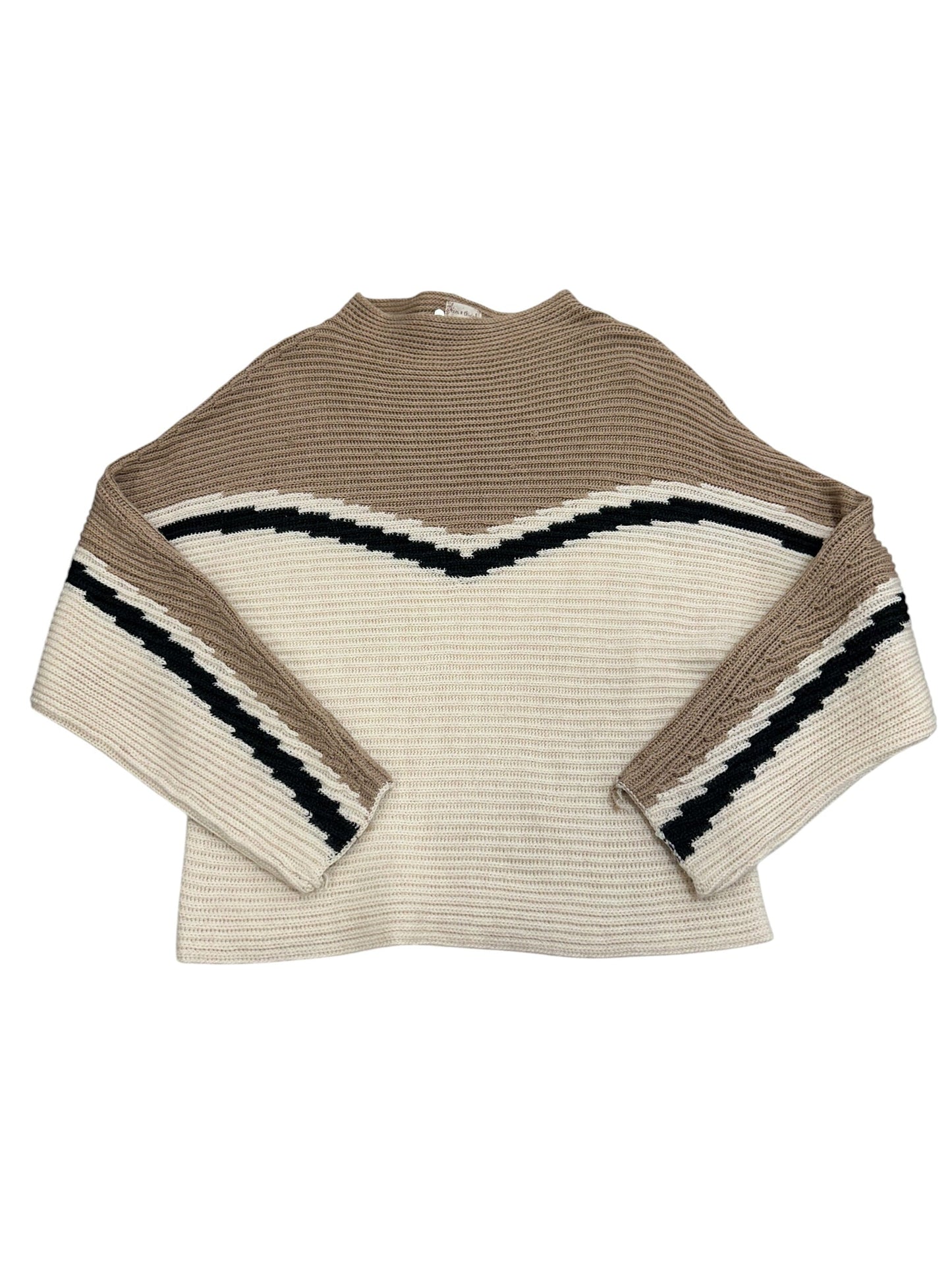 Sweater By Hem & Thread In Brown & Cream, Size:S