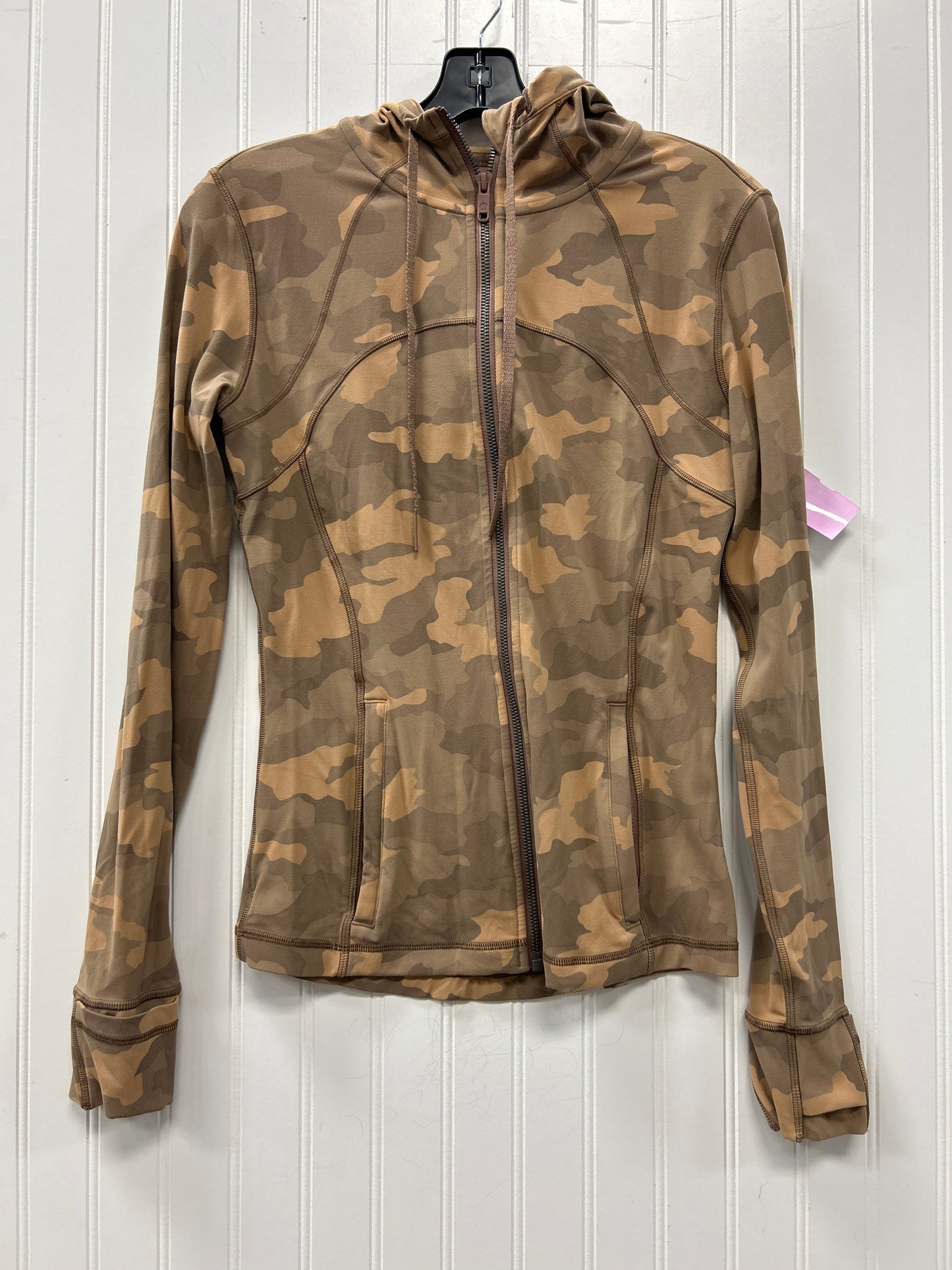 Athletic Jacket By Lululemon In Tan, Size:8