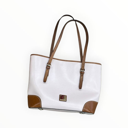 Handbag Designer By Dooney And Bourke In Pink & Tan, Size:Large