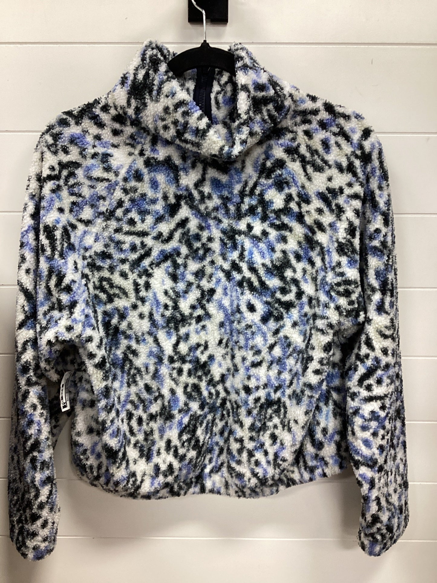 Jacket Fleece By Sage In Black & Blue, Size:S