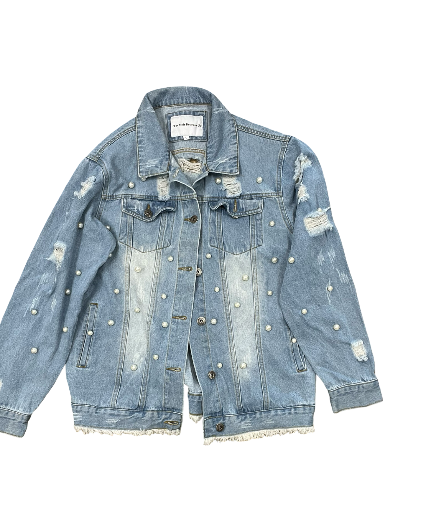 Jacket Denim By Clothes Mentor In Blue Denim, Size:L