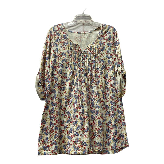 Top 3/4 Sleeve By Woman Within In Multi, Size:M