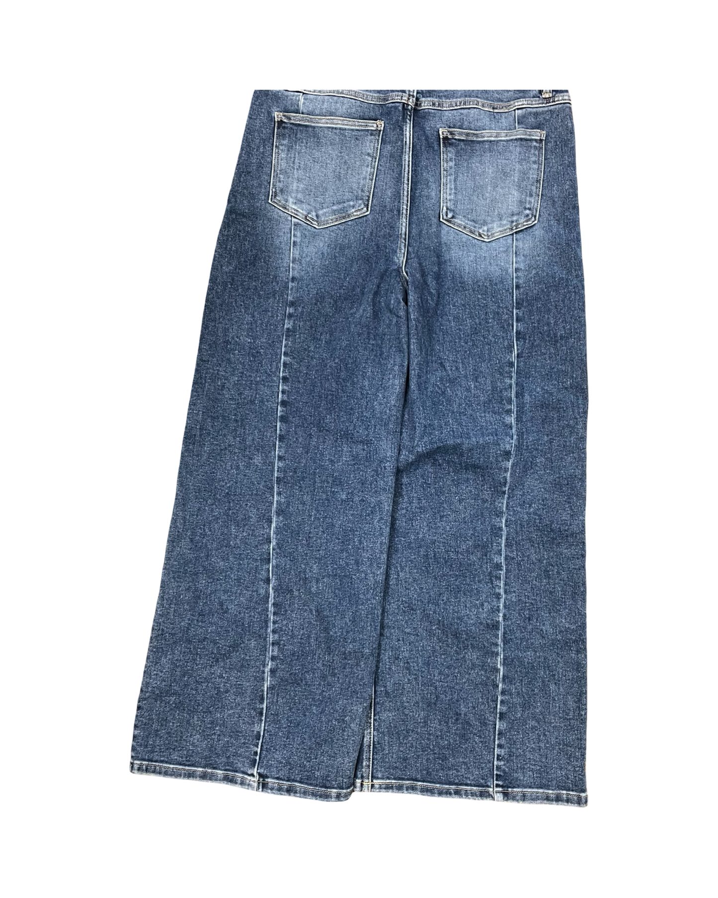 Jeans Wide Leg By Risen In Blue Denim, Size:14