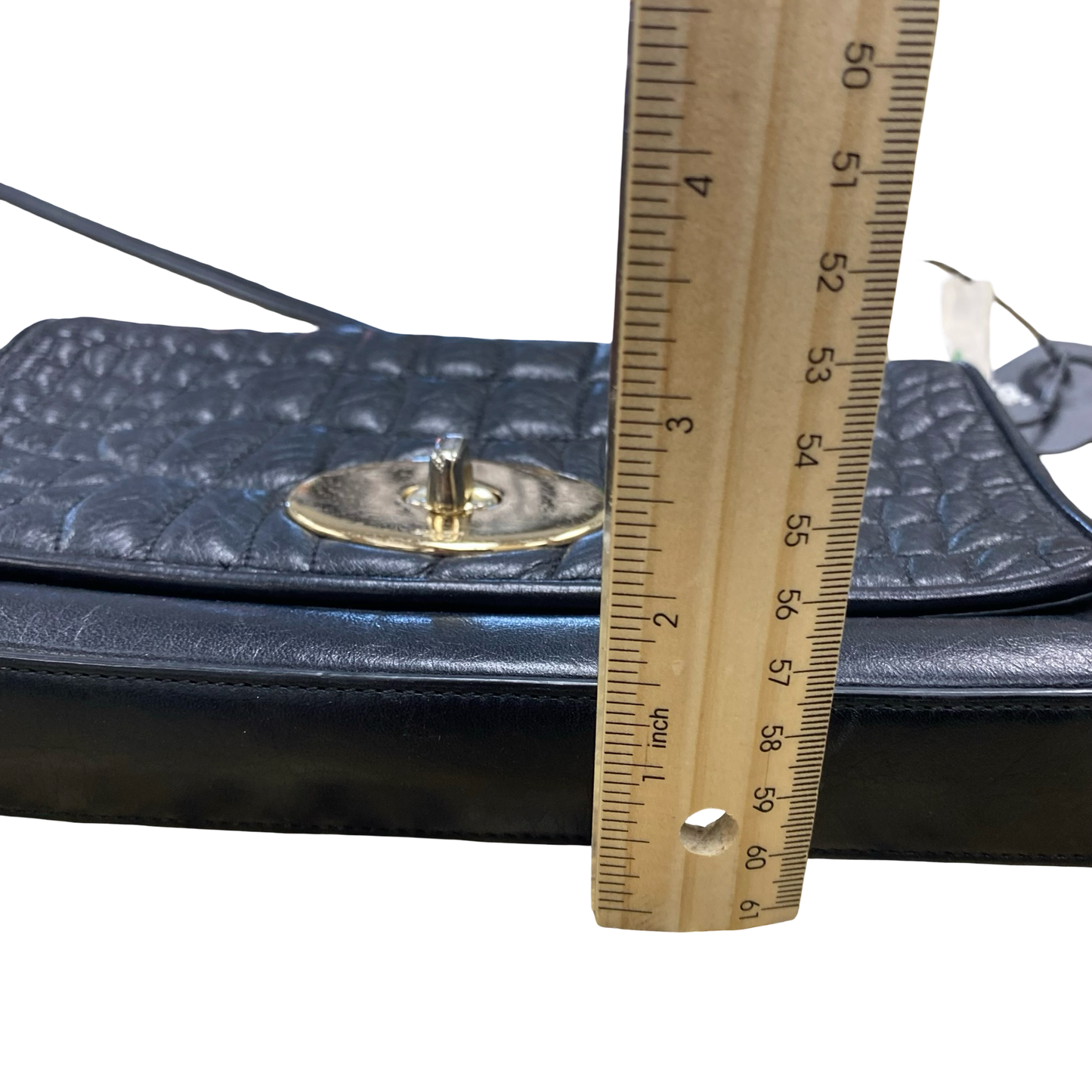 Handbag Designer By Coach In Black & Gold, Size:Small