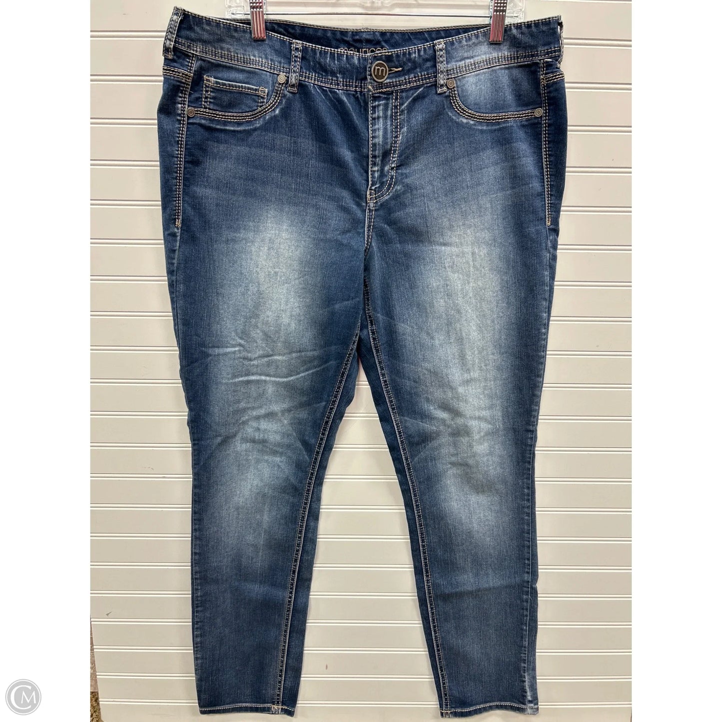 Jeans Skinny By Maurices In Blue Denim, Size: 18