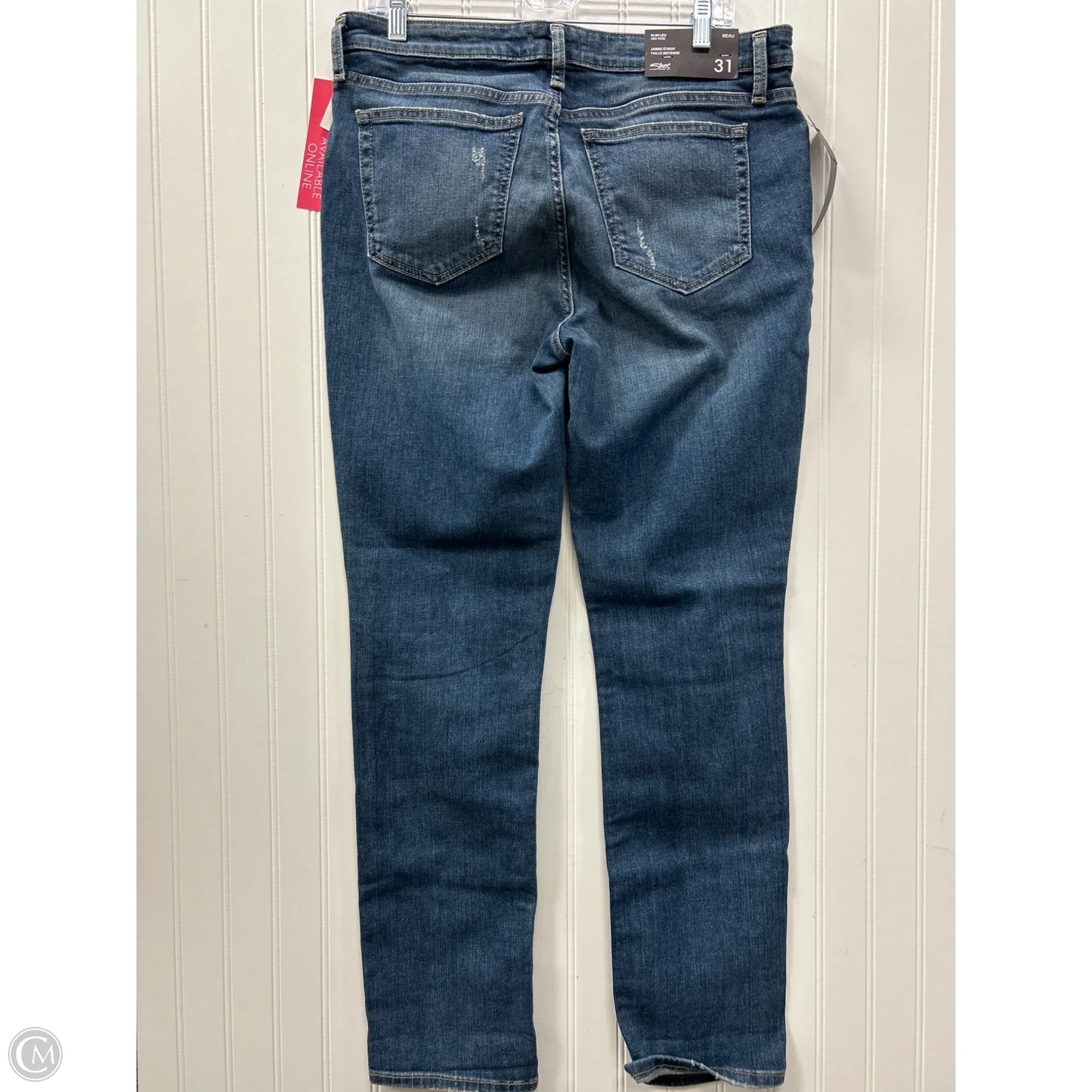 Jeans Straight By Silver In Blue Denim, Size: 10l