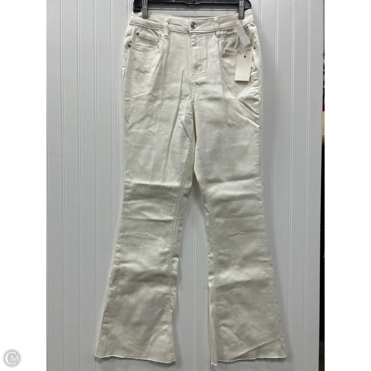 Jeans Flared By Good Hart In White, Size: 8