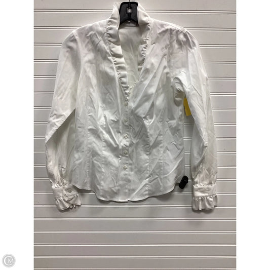 Top Long Sleeve By Brooks Brothers In White, Size: 2