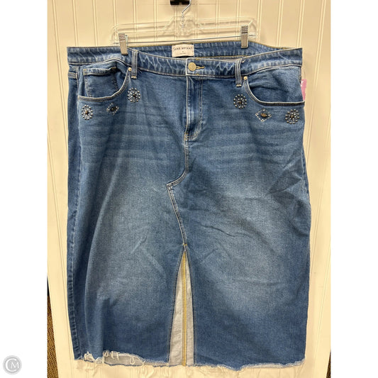 Skirt Maxi By Lane Bryant In Blue Denim, Size: 3x