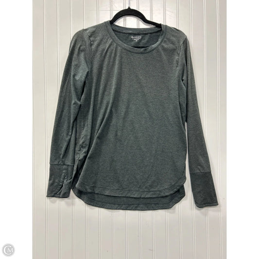 Athletic Top Long Sleeve Collar By Athleta In Grey, Size: M