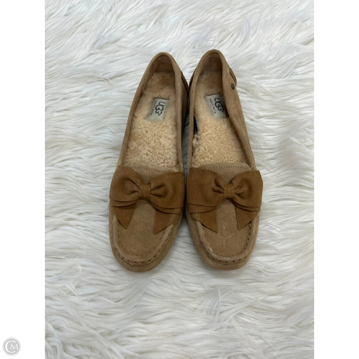 Slippers Designer By Ugg In Tan, Size: 6.5