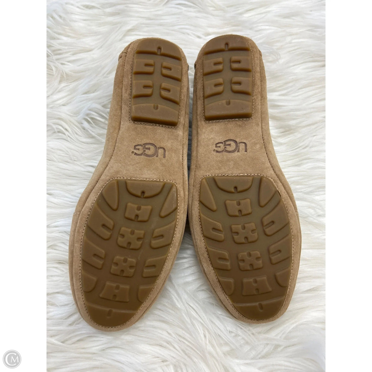 Slippers Designer By Ugg In Tan, Size: 6.5