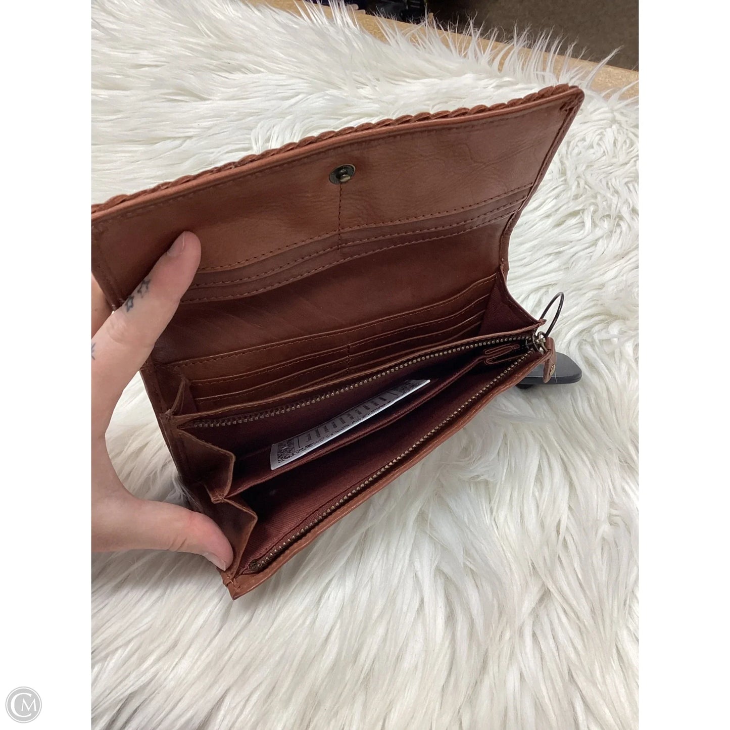 Wallet Leather By Cmc, Size: Large
