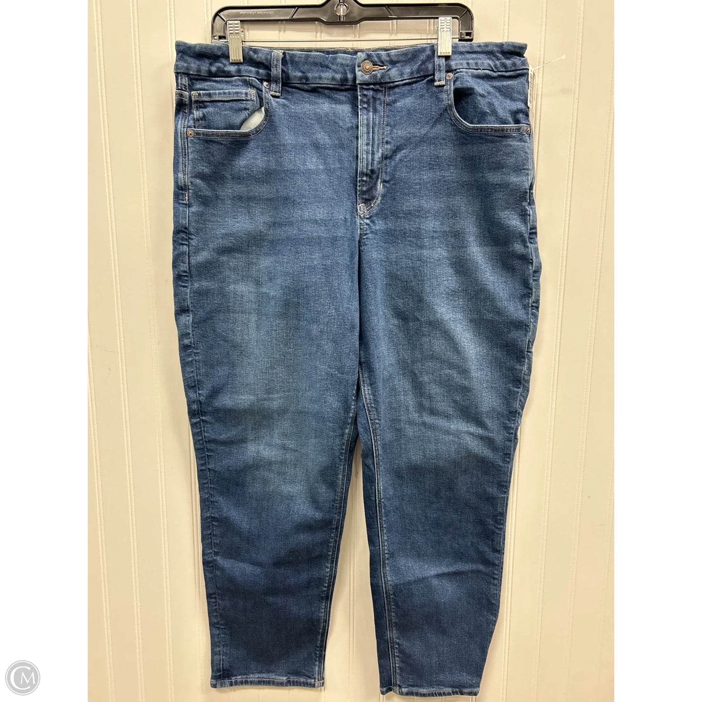 Jeans Straight By American Eagle In Blue Denim, Size: 18