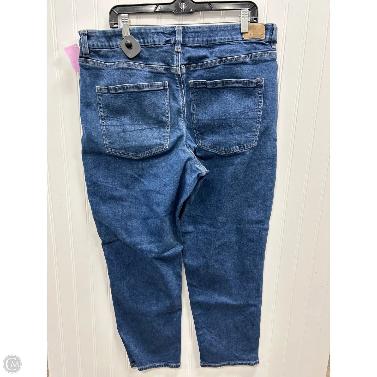 Jeans Straight By American Eagle In Blue Denim, Size: 18
