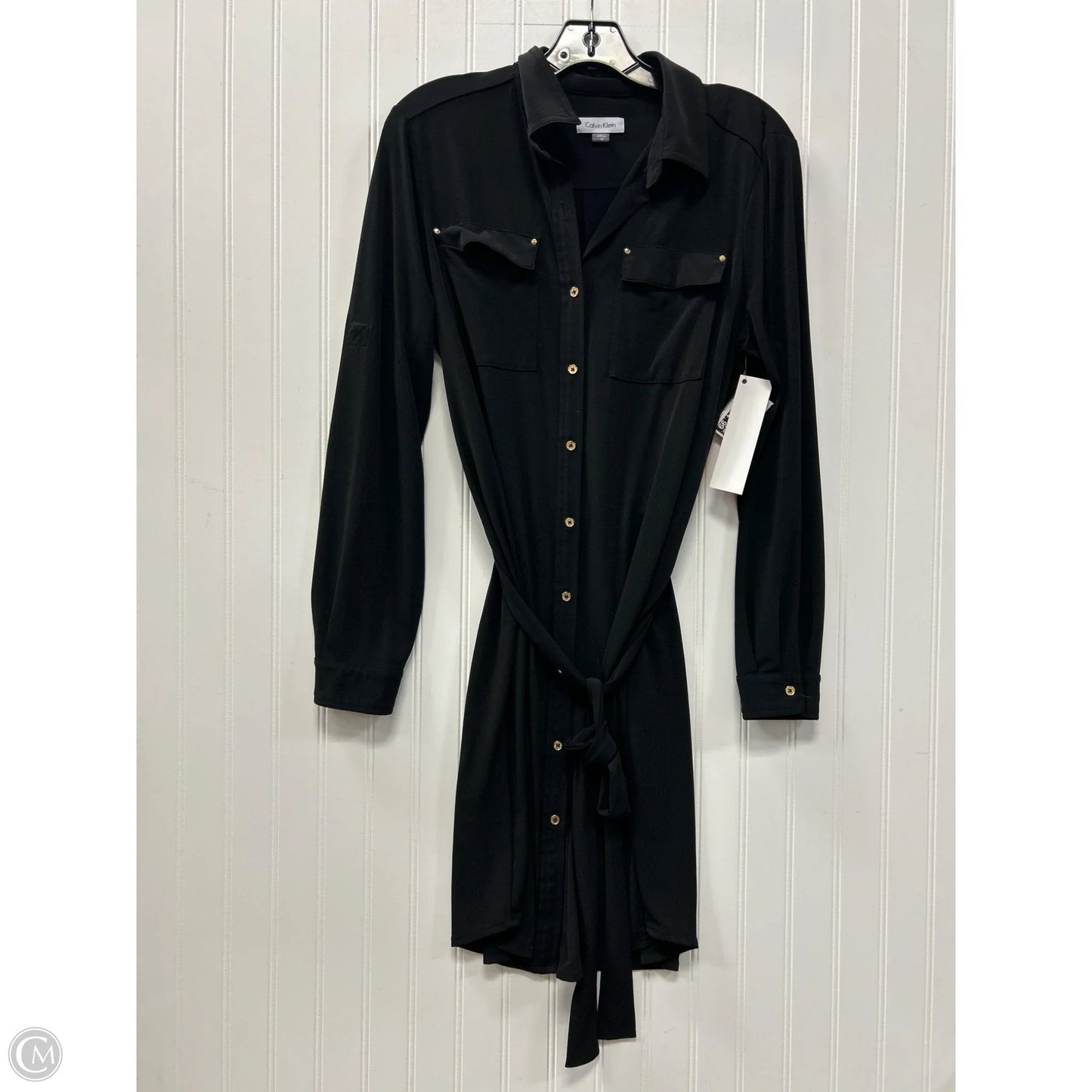 Dress Casual Midi By Calvin Klein In Black, Size: 10