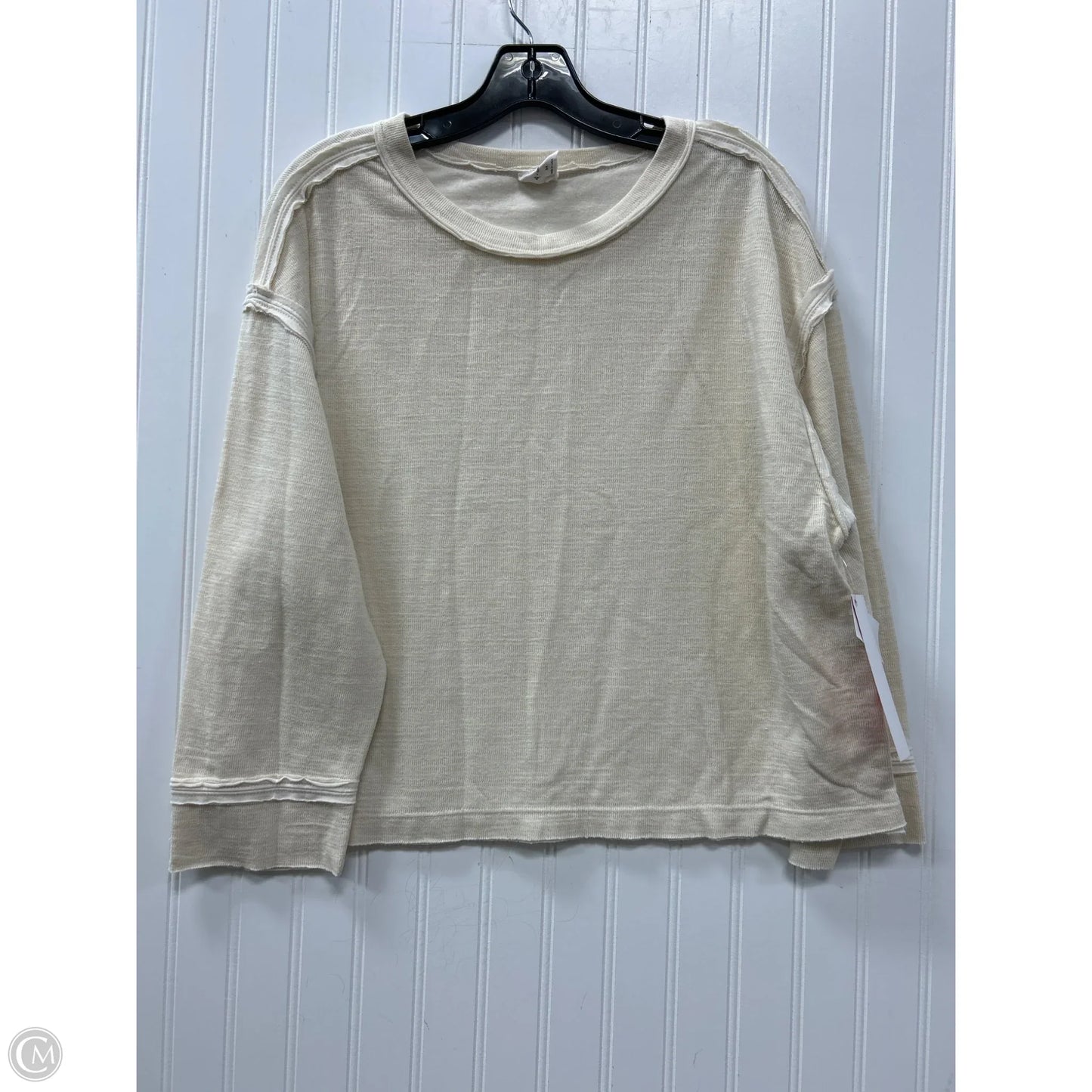 Top Long Sleeve By By Together In Cream, Size: M