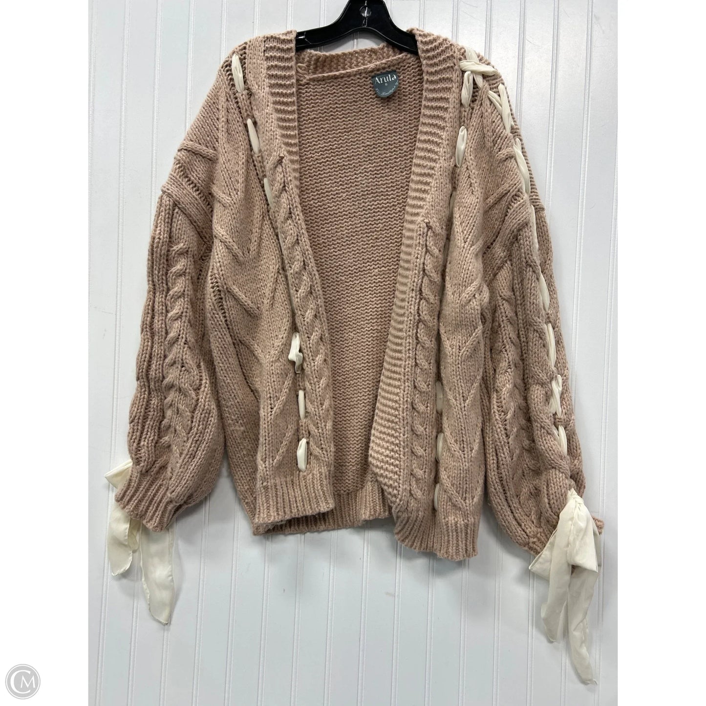 Sweater Cardigan By Arula In Pink, Size: 2x