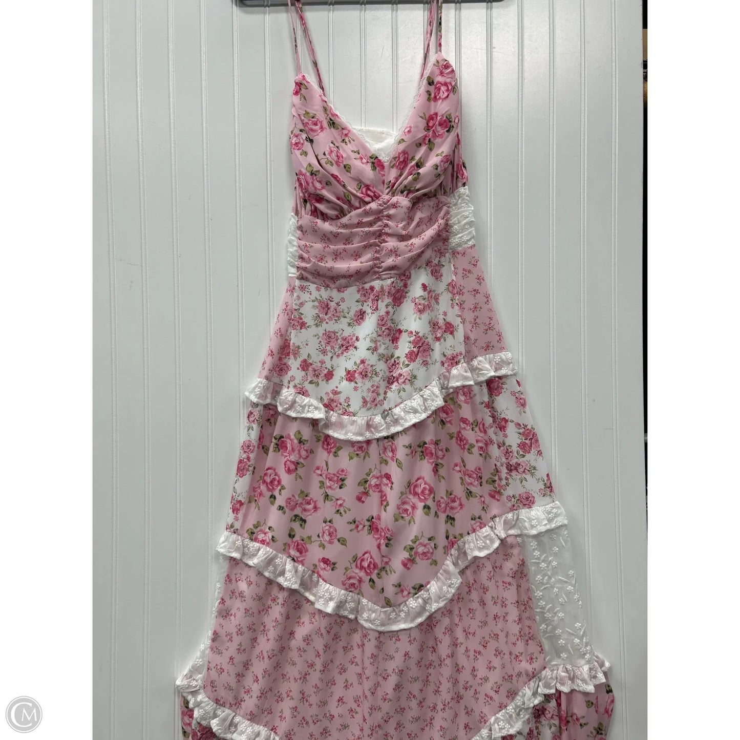 Dress Casual Maxi By Arula In Pink & White, Size: 2x