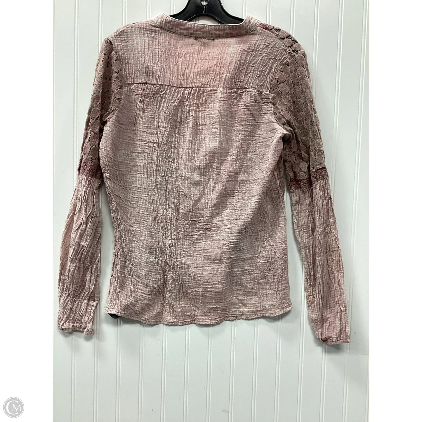 Top Long Sleeve By Gimmicks In Pink, Size: S