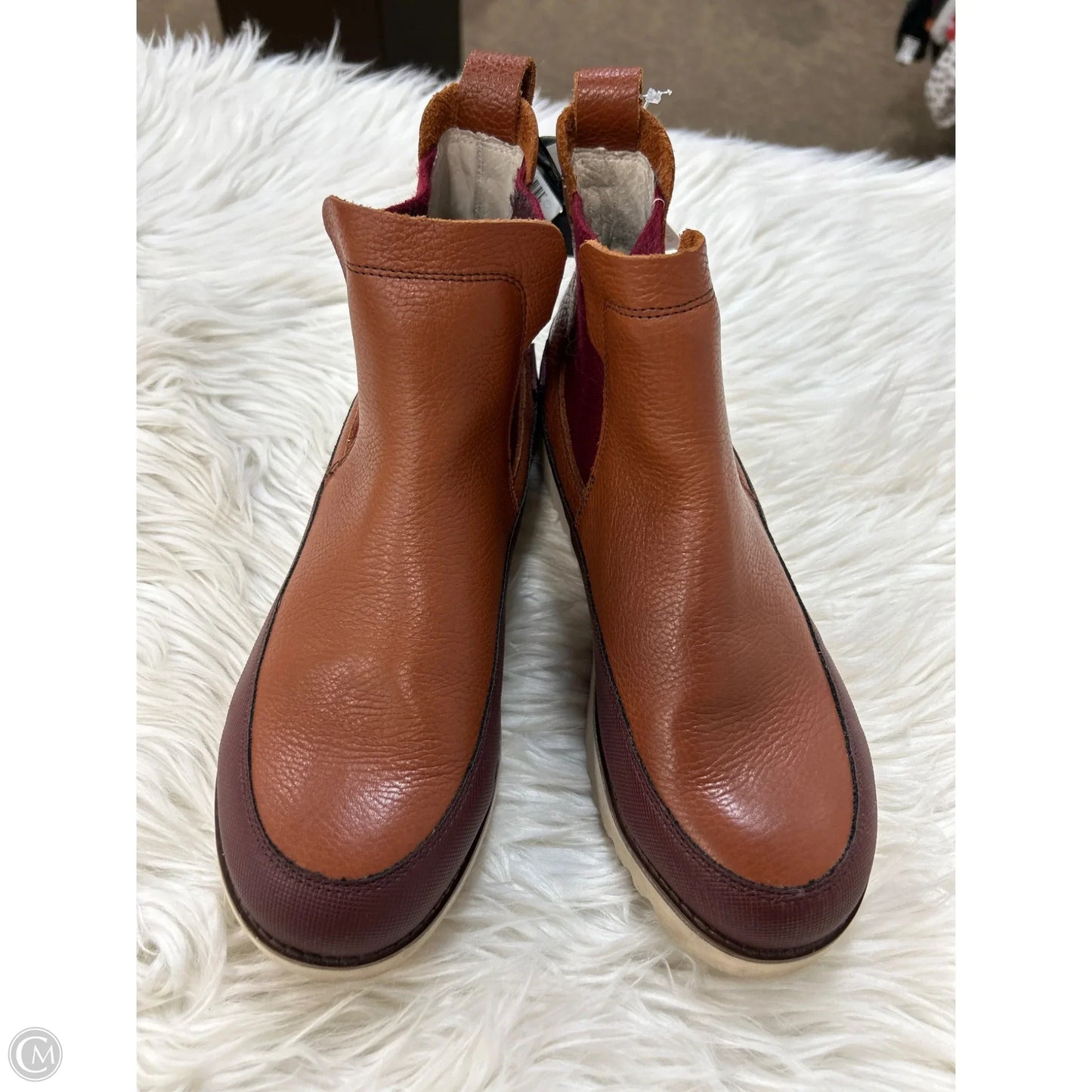 Boots Ankle Flats By Jambu In Brown, Size: 9