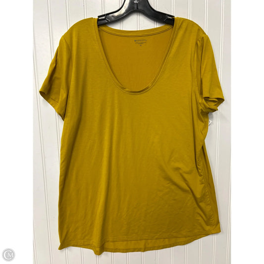 Athletic Top Short Sleeve By Athleta In Yellow, Size: Xl