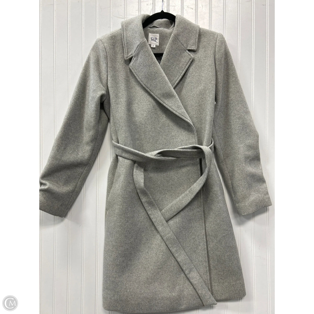 Coat Wool By Gap In Grey, Size: M