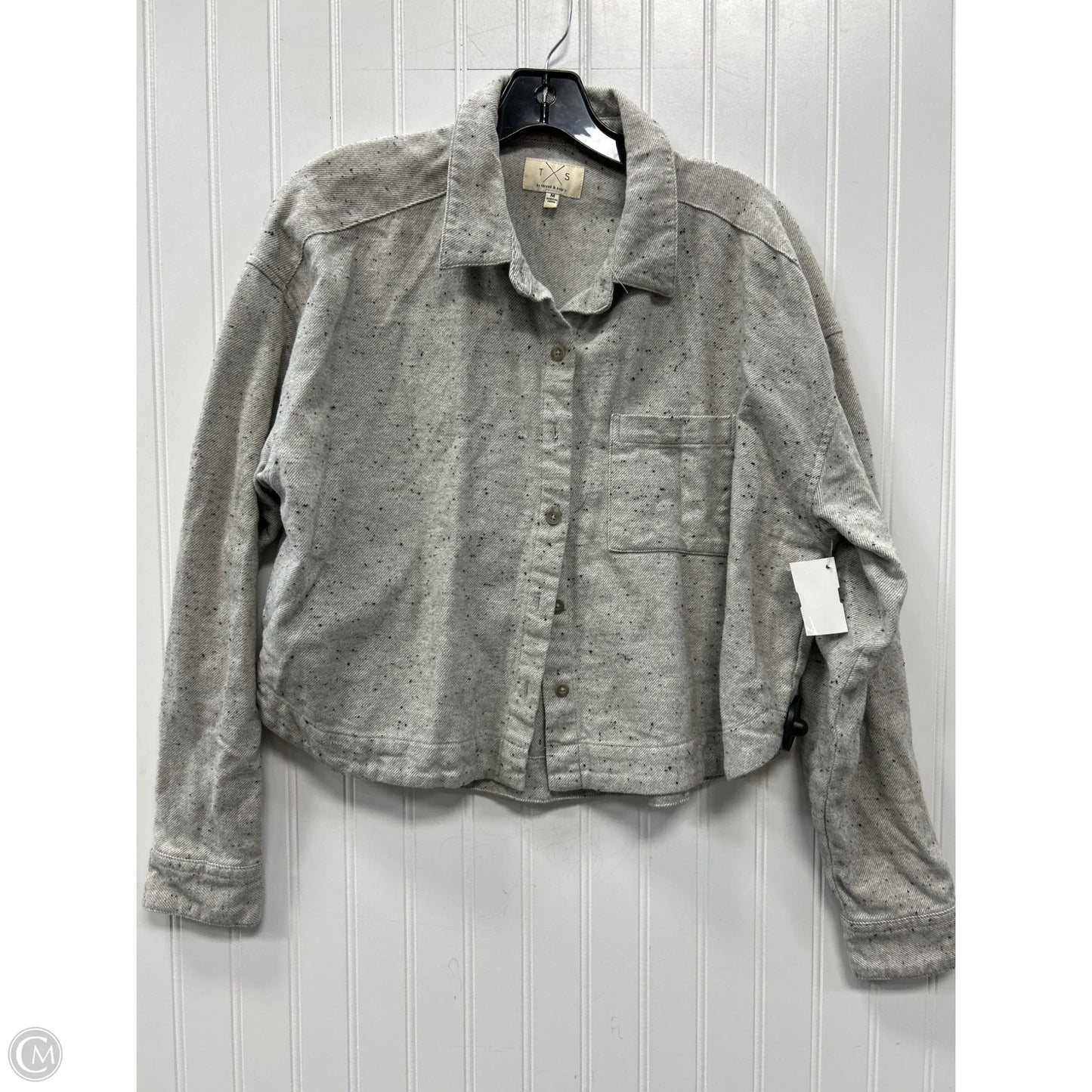 Top Long Sleeve By Thread And Supply In Grey, Size: M