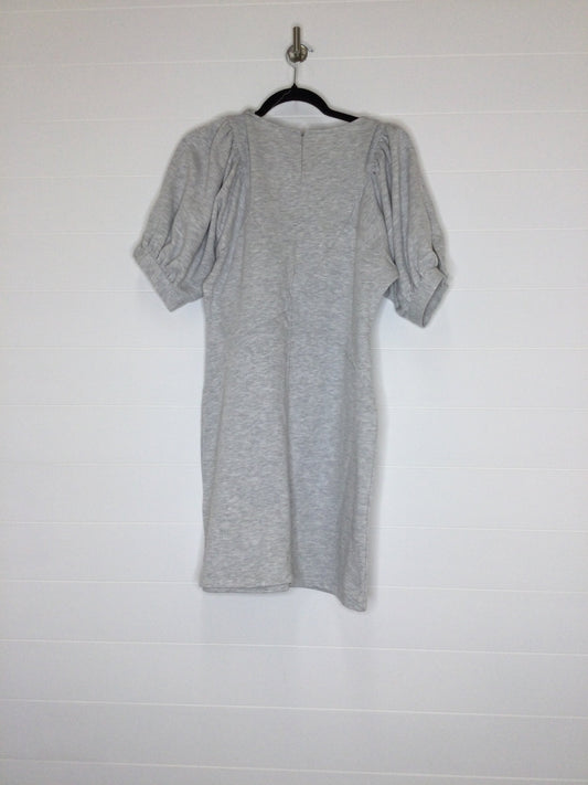 Grey & White Dress Casual Midi Express, Size S