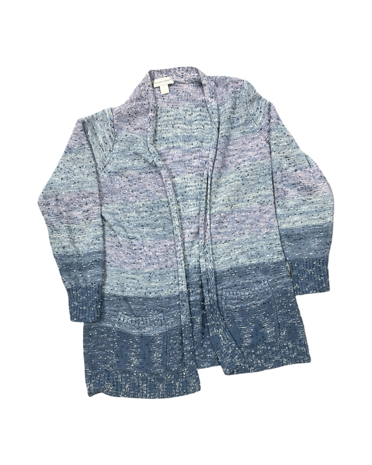 Sweater Cardigan By Christopher And Banks In Blue & Pink, Size:Xl