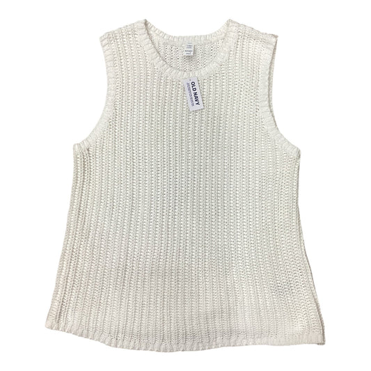 Vest Sweater By Old Navy In White, Size:L