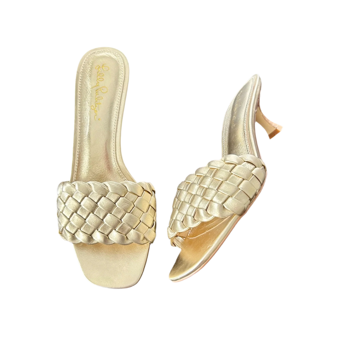 Sandals Designer By Lilly Pulitzer In Gold, Size: 6