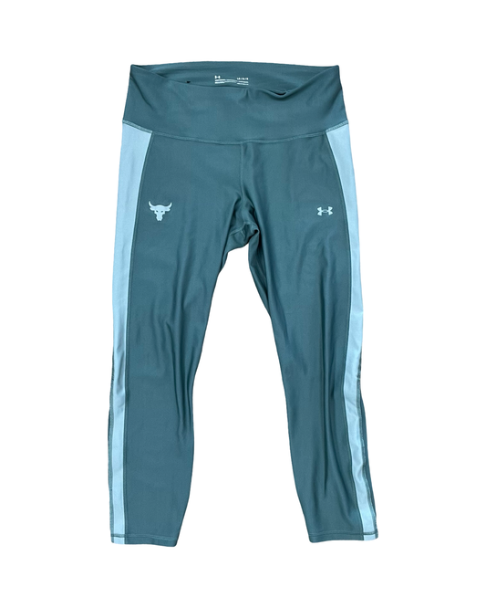 Athletic Leggings Capris By Under Armour In Green, Size:L
