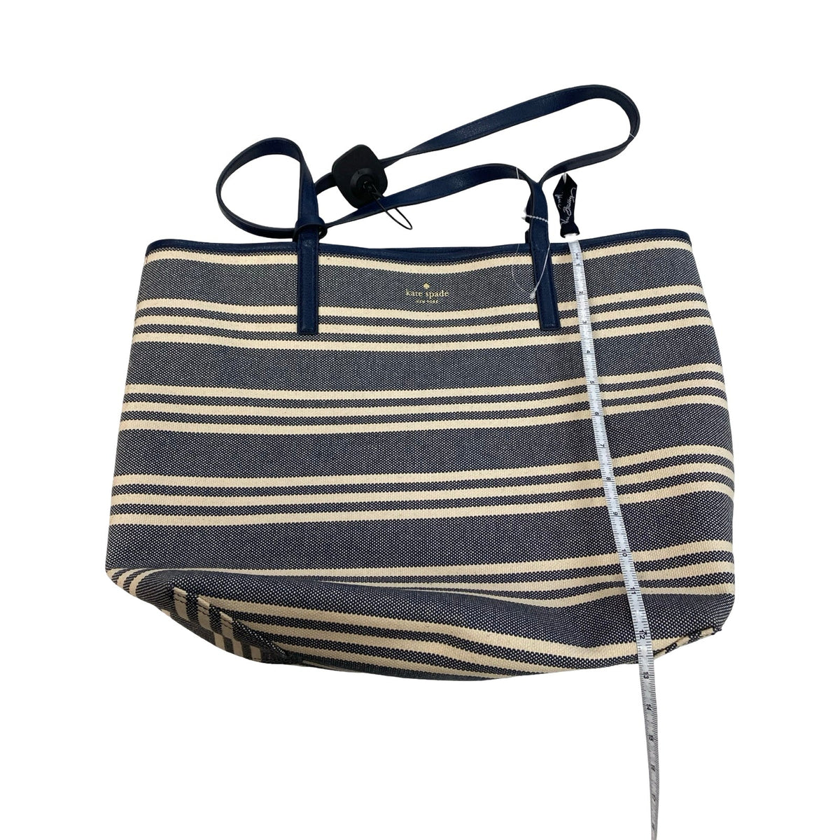 Handbag Designer By Kate Spade In Striped Pattern, Size:Large