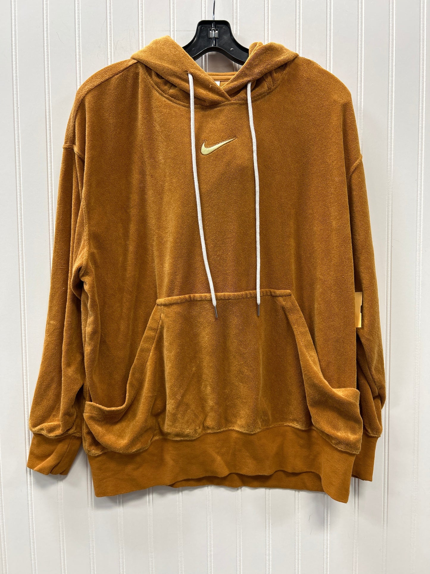 Athletic Sweatshirt Hoodie By Nike Apparel In Orange, Size:S