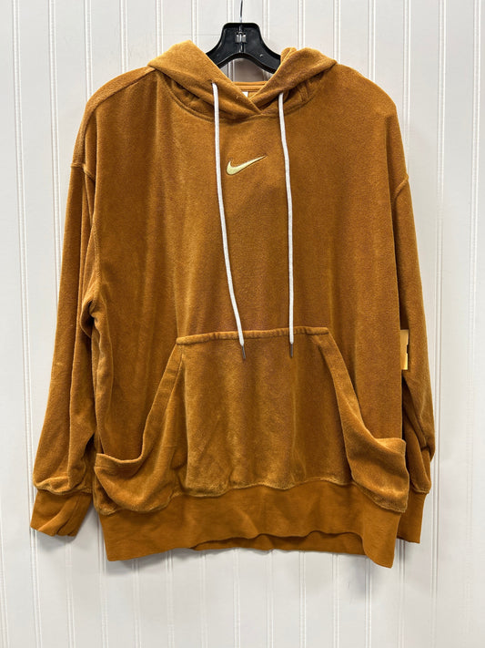 Athletic Sweatshirt Hoodie By Nike Apparel In Orange, Size:S