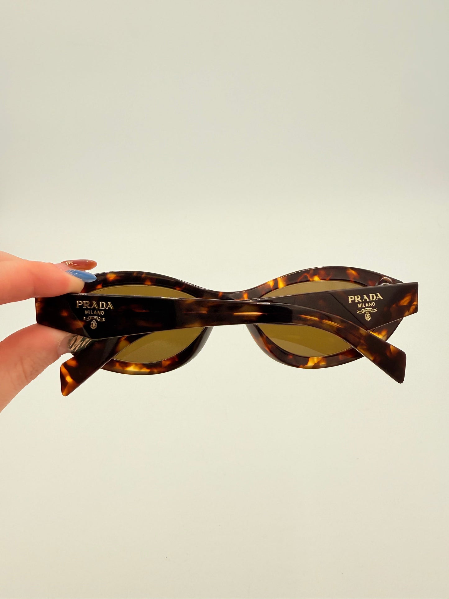 Sunglasses Luxury Designer By Prada In Brown, Size: