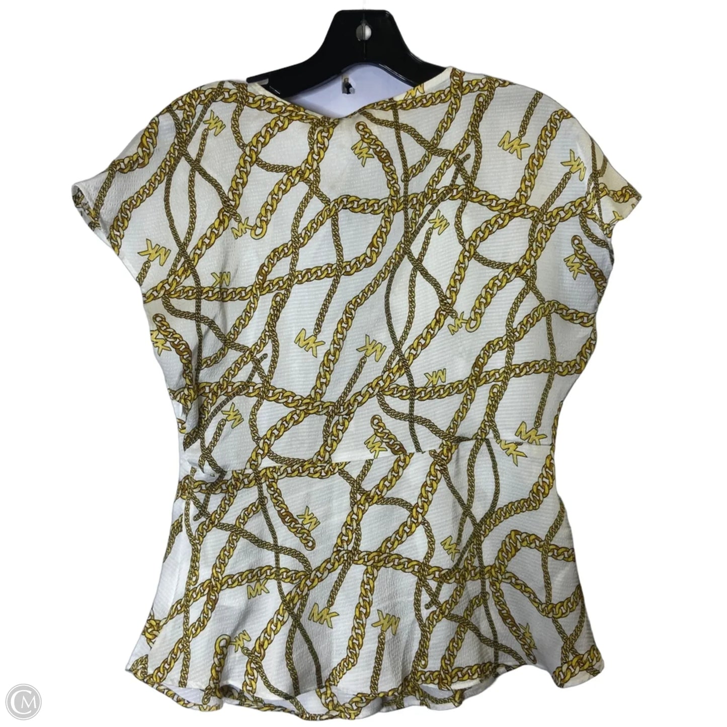 Blouse Short Sleeve By Cmb In Yellow, Size: Xs
