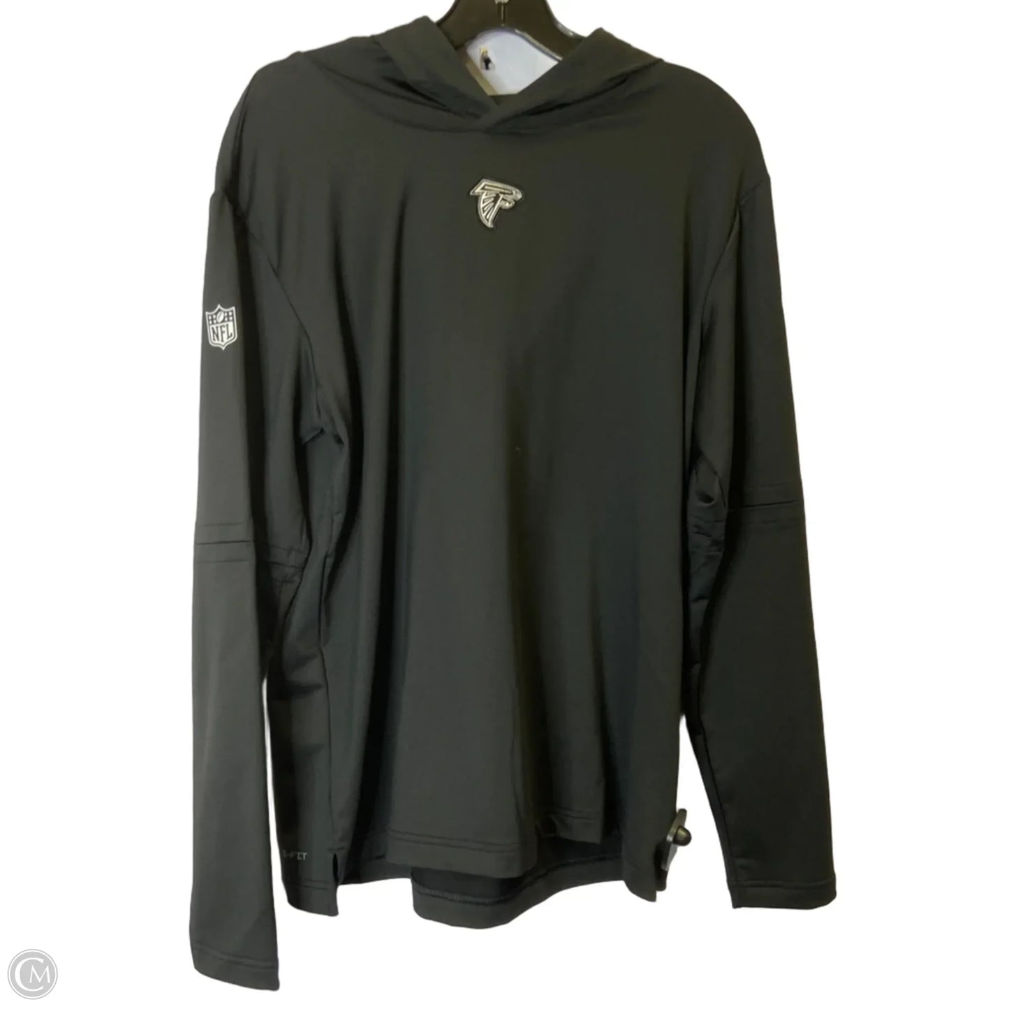 Athletic Top Long Sleeve Hoodie By Nike Apparel In Black, Size: L