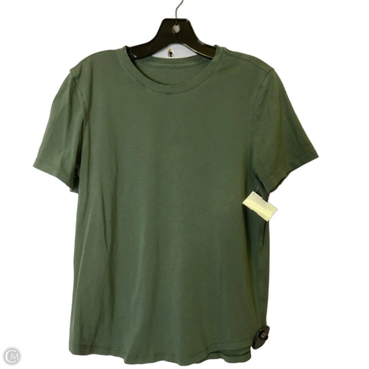 Athletic Top Short Sleeve By Lululemon In Green, Size: S