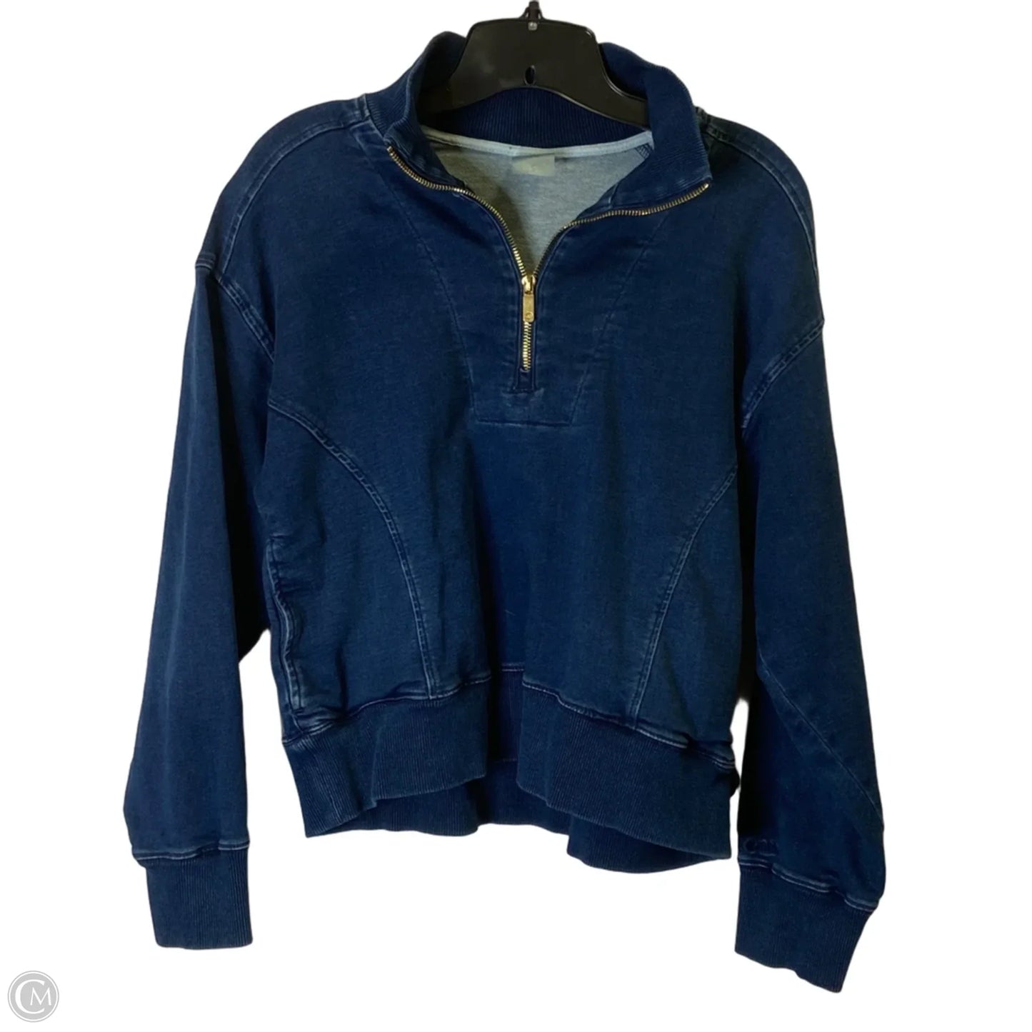 Sweatshirt Collar By Calia In Blue Denim, Size: S
