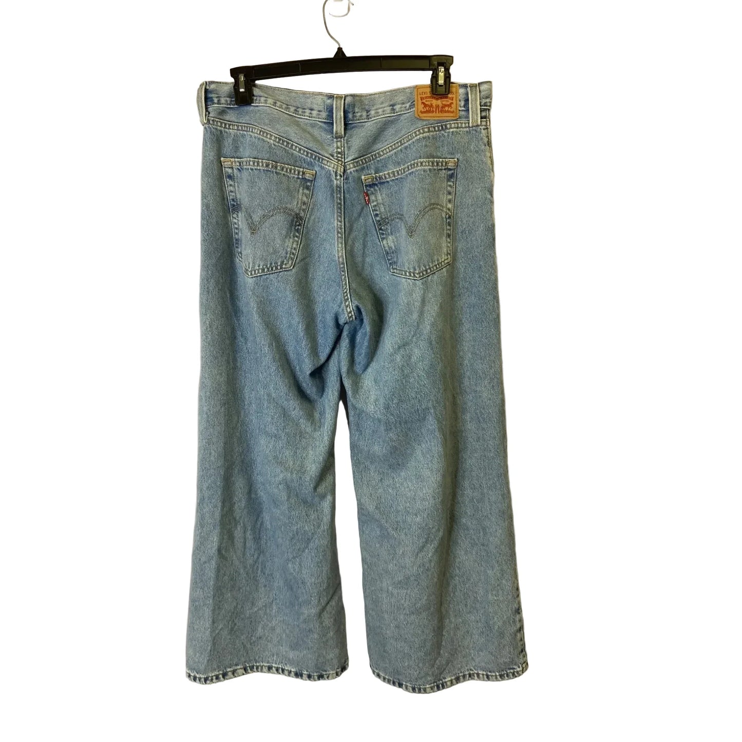 Jeans Wide Leg By Levis In Blue Denim, Size: 12