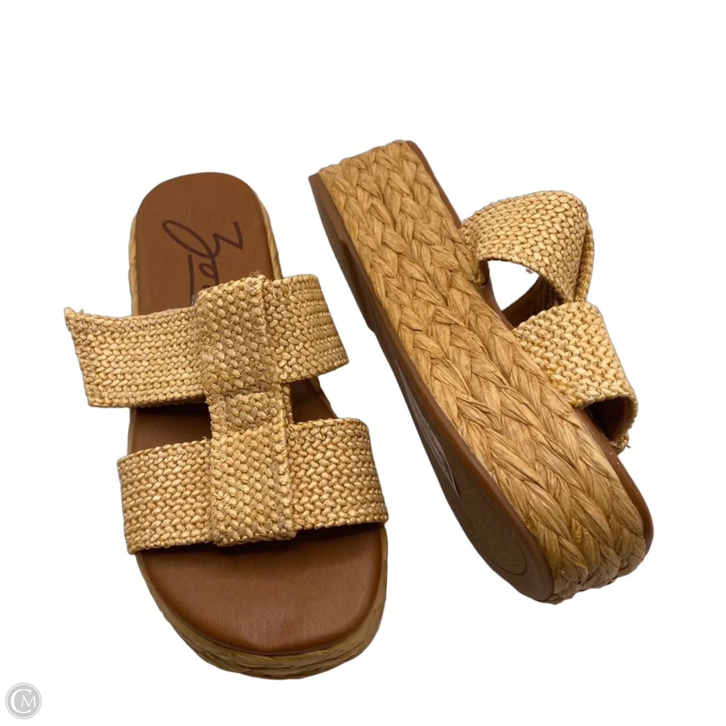 Sandals Heels Platform By Zodiac In Cream, Size: 7